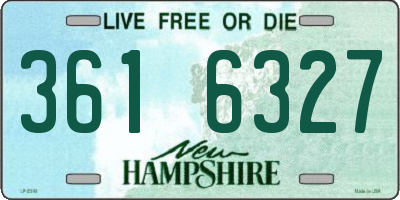 NH license plate 3616327