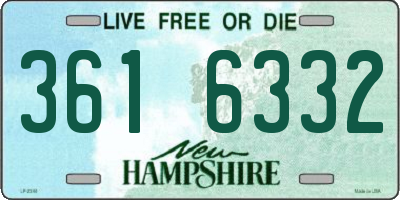 NH license plate 3616332