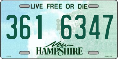 NH license plate 3616347
