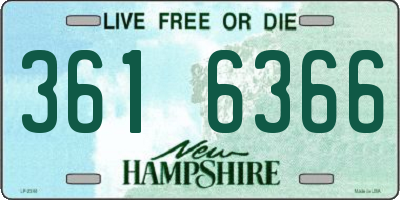 NH license plate 3616366