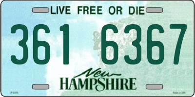NH license plate 3616367