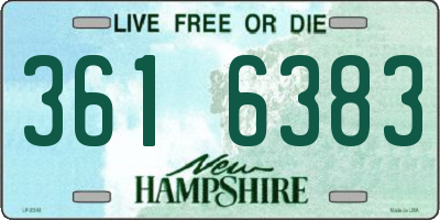 NH license plate 3616383
