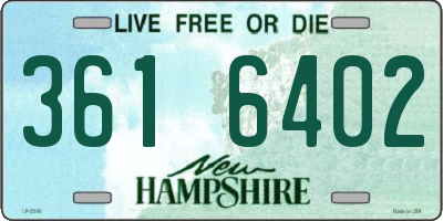 NH license plate 3616402