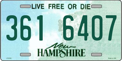 NH license plate 3616407