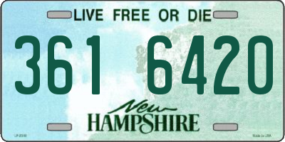 NH license plate 3616420
