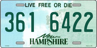 NH license plate 3616422
