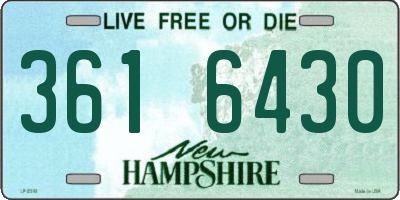 NH license plate 3616430