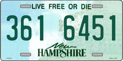 NH license plate 3616451