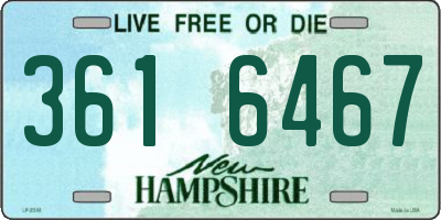 NH license plate 3616467
