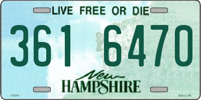 NH license plate 3616470
