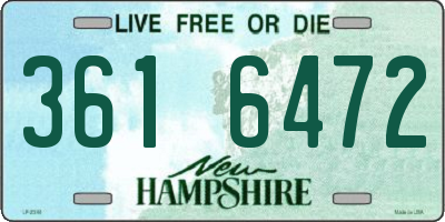 NH license plate 3616472