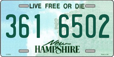 NH license plate 3616502
