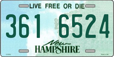 NH license plate 3616524
