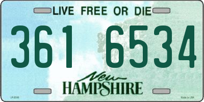 NH license plate 3616534