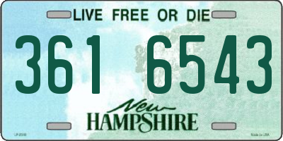 NH license plate 3616543