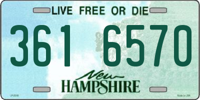 NH license plate 3616570