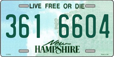 NH license plate 3616604