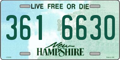 NH license plate 3616630