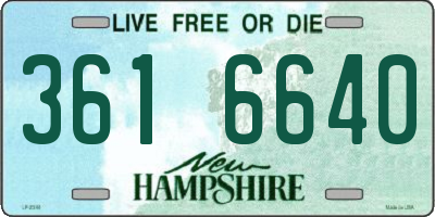 NH license plate 3616640