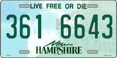 NH license plate 3616643