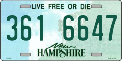 NH license plate 3616647