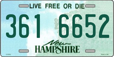NH license plate 3616652