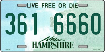 NH license plate 3616660