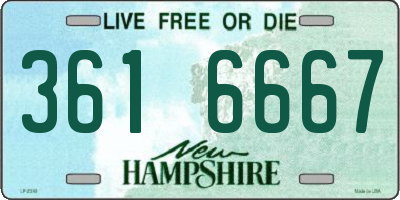 NH license plate 3616667