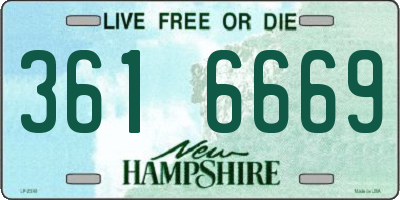 NH license plate 3616669