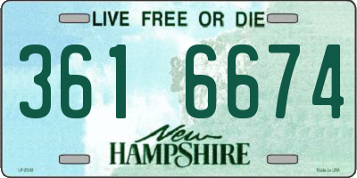 NH license plate 3616674
