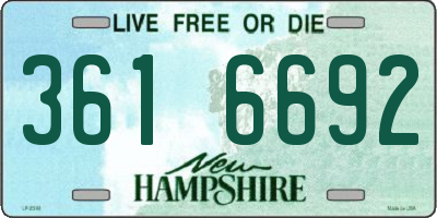 NH license plate 3616692