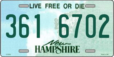 NH license plate 3616702