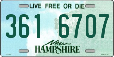 NH license plate 3616707