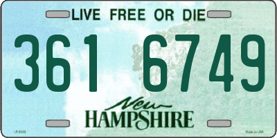 NH license plate 3616749