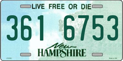 NH license plate 3616753