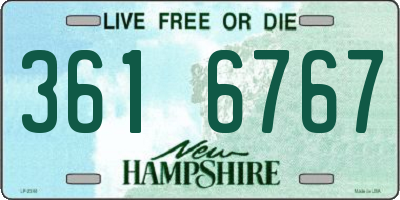 NH license plate 3616767