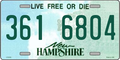 NH license plate 3616804