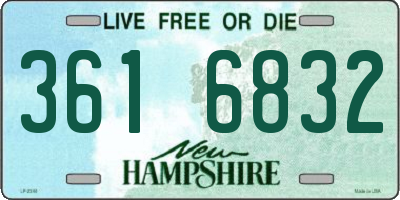 NH license plate 3616832