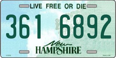 NH license plate 3616892