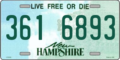 NH license plate 3616893