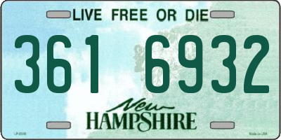 NH license plate 3616932
