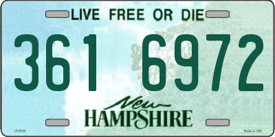 NH license plate 3616972