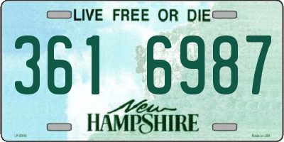 NH license plate 3616987