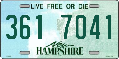 NH license plate 3617041