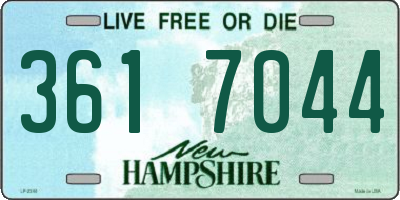 NH license plate 3617044