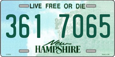 NH license plate 3617065