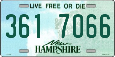 NH license plate 3617066