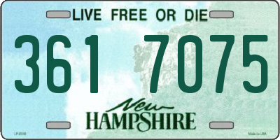 NH license plate 3617075
