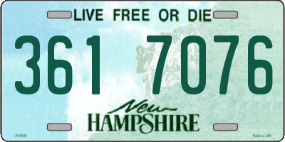 NH license plate 3617076