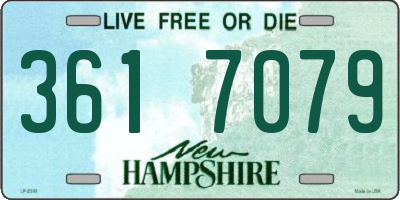 NH license plate 3617079